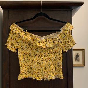 LUSH Smocked Crop Top